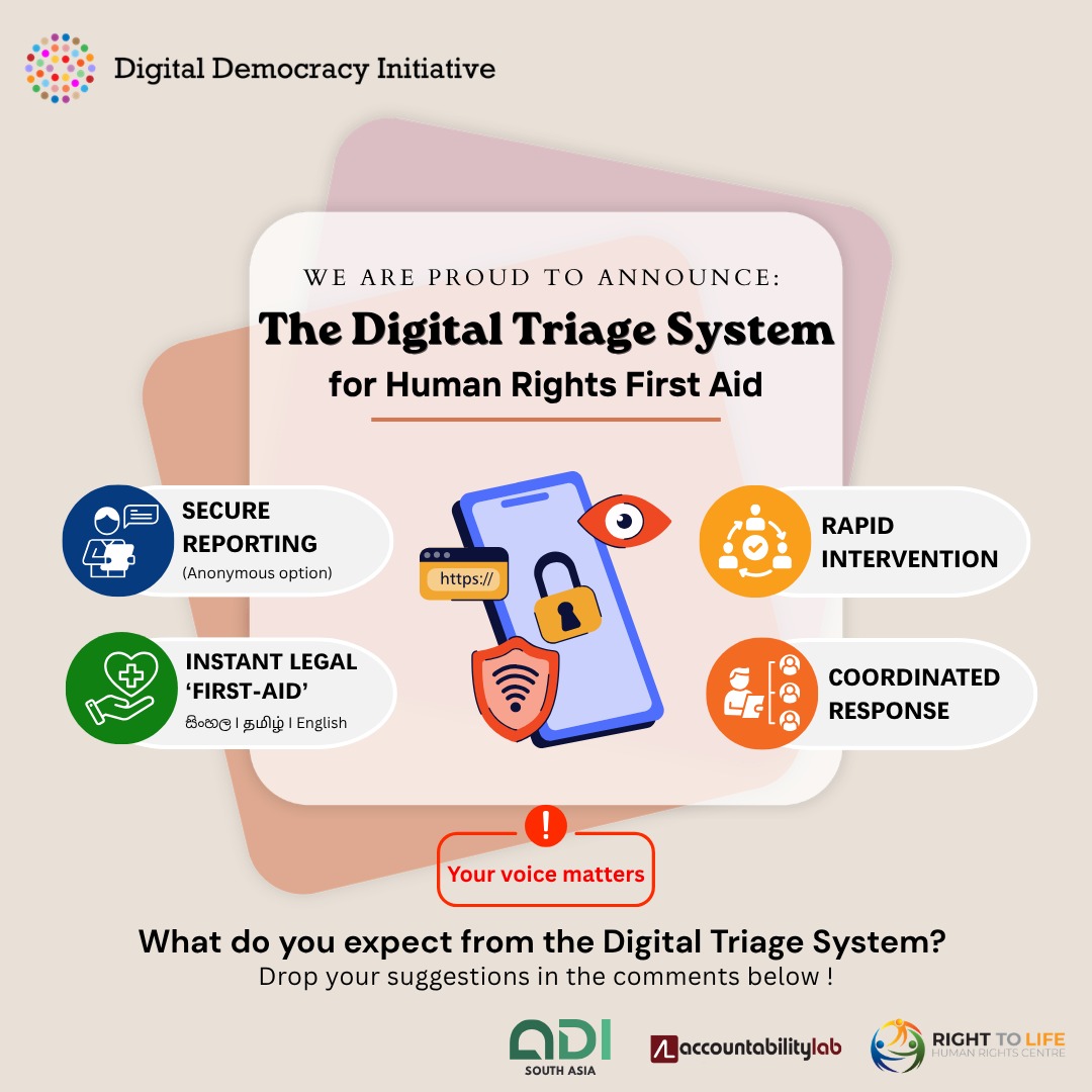 We are proud to announce that the Right to Life Human Rights Centre is officially developing the Digital Triage System for Human Rights First Aid!