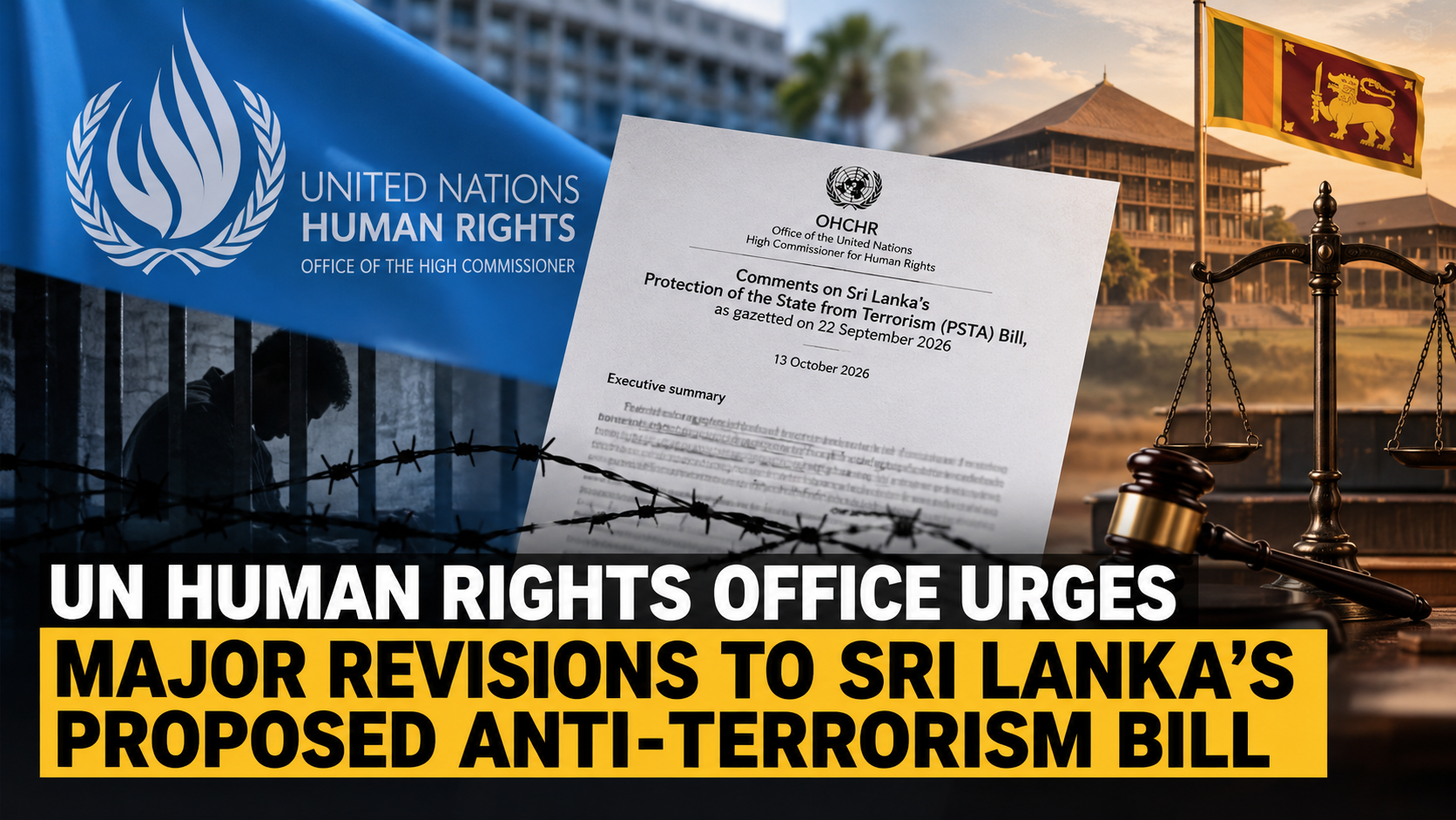 UN Human Rights Office Urges Major Revisions to Sri Lanka’s Proposed Anti-Terrorism Bill